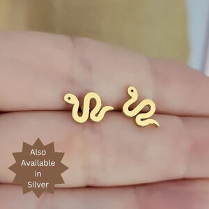 Snake Stud Earrings, choice of color